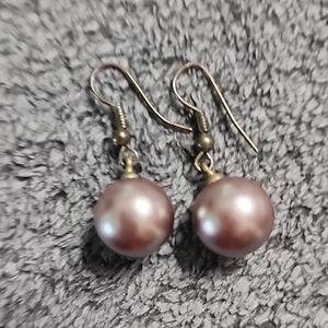 Faux Pearl Drop Earrings